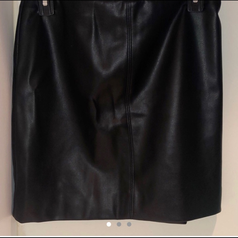 Hollister leather zip up skirt